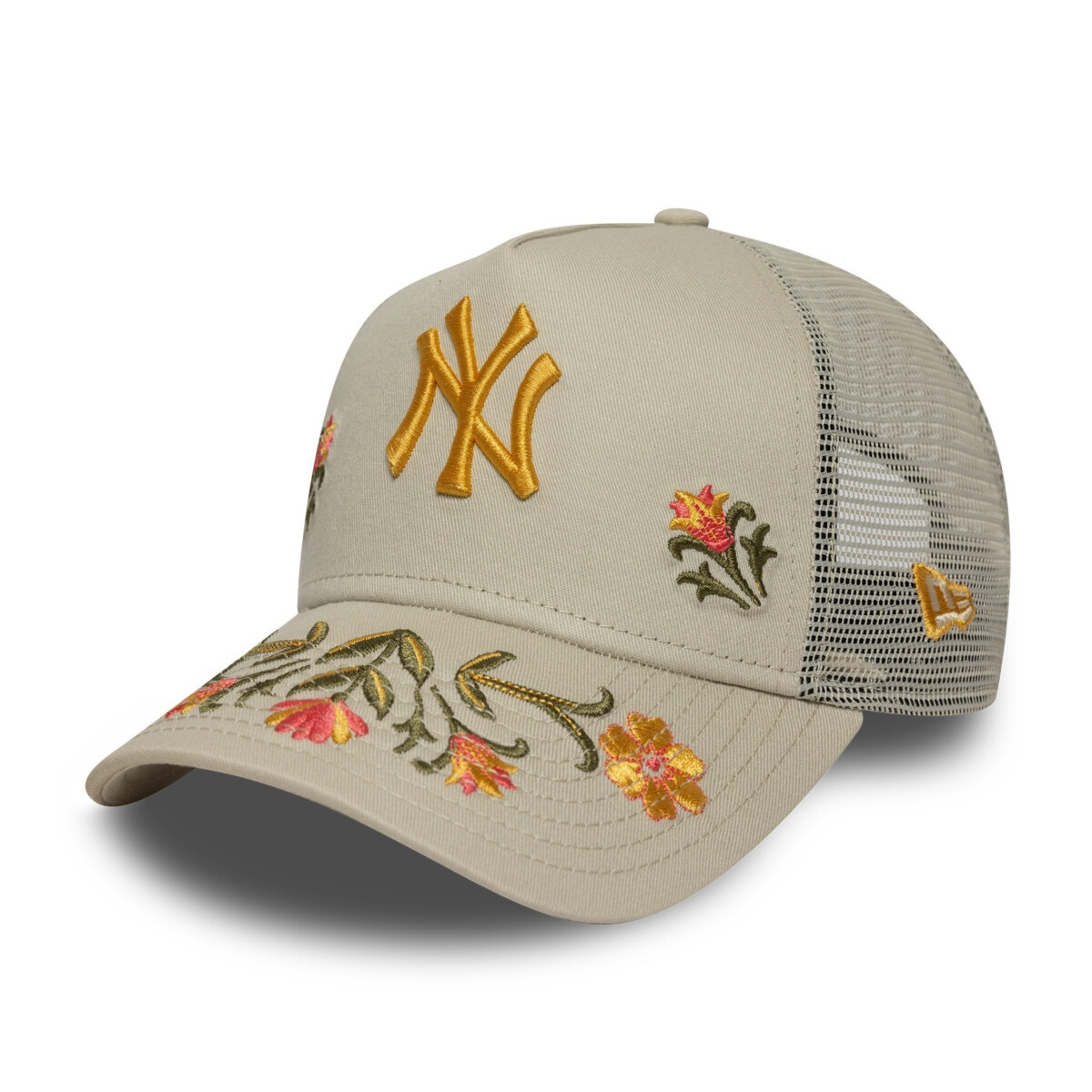 New Era Raiders Embellished Mustard Floral Cap New Era 59Fifty Las Vegas Raiders Hat - Realtree – Hat Club main image 2