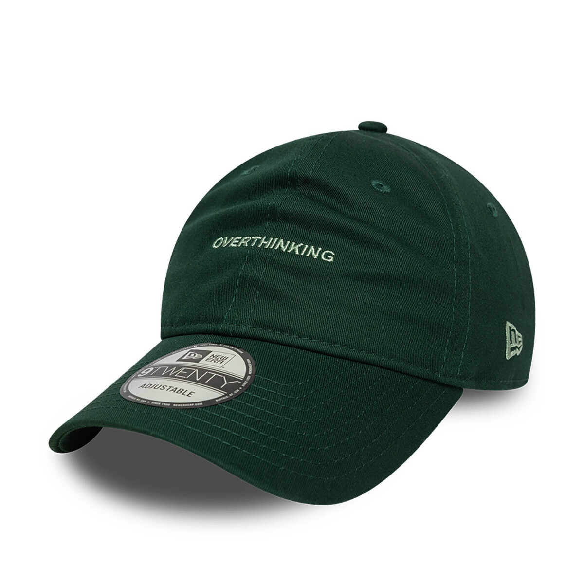 NEW ERA OVERTHINKING SLOGAN DARK GREEN 9TWENTY ADJUSTABLE CAP