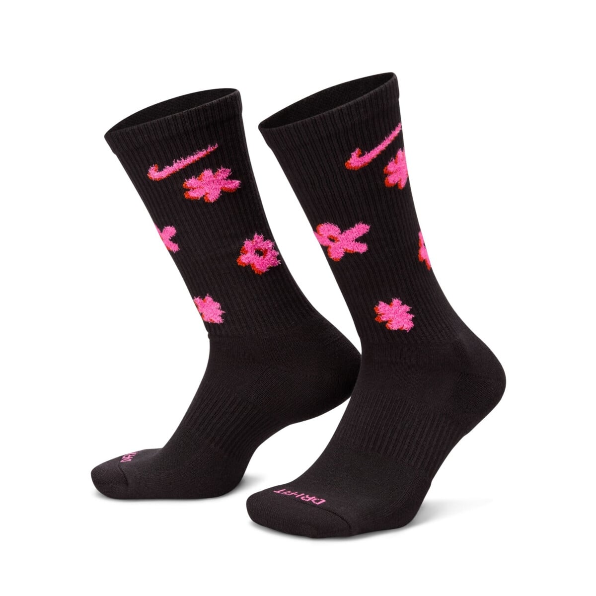 NIKE DRI-FIT EVERYDAY PLUS FLOWER POWER CUSHIONED CREW SOCKS - 2