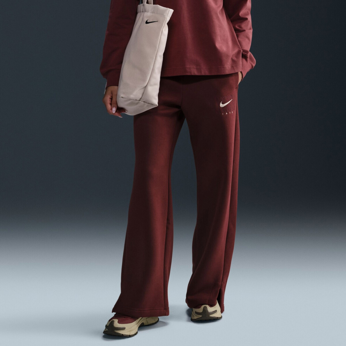 NIKE SPORTSWEAR PHOENIX FLEECE HIGH RISE WIDE-LEG GRAPHIC PANTS