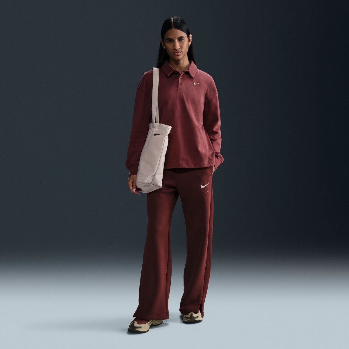 NIKE SPORTSWEAR PHOENIX FLEECE HIGH RISE WIDE-LEG GRAPHIC PANTS