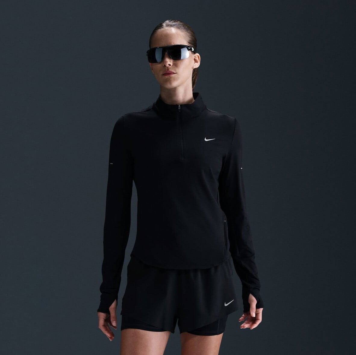 NIKE SWIFT DRI-FIT UV 1/4-ZIP RUNNING TOP | Tops and Shirts