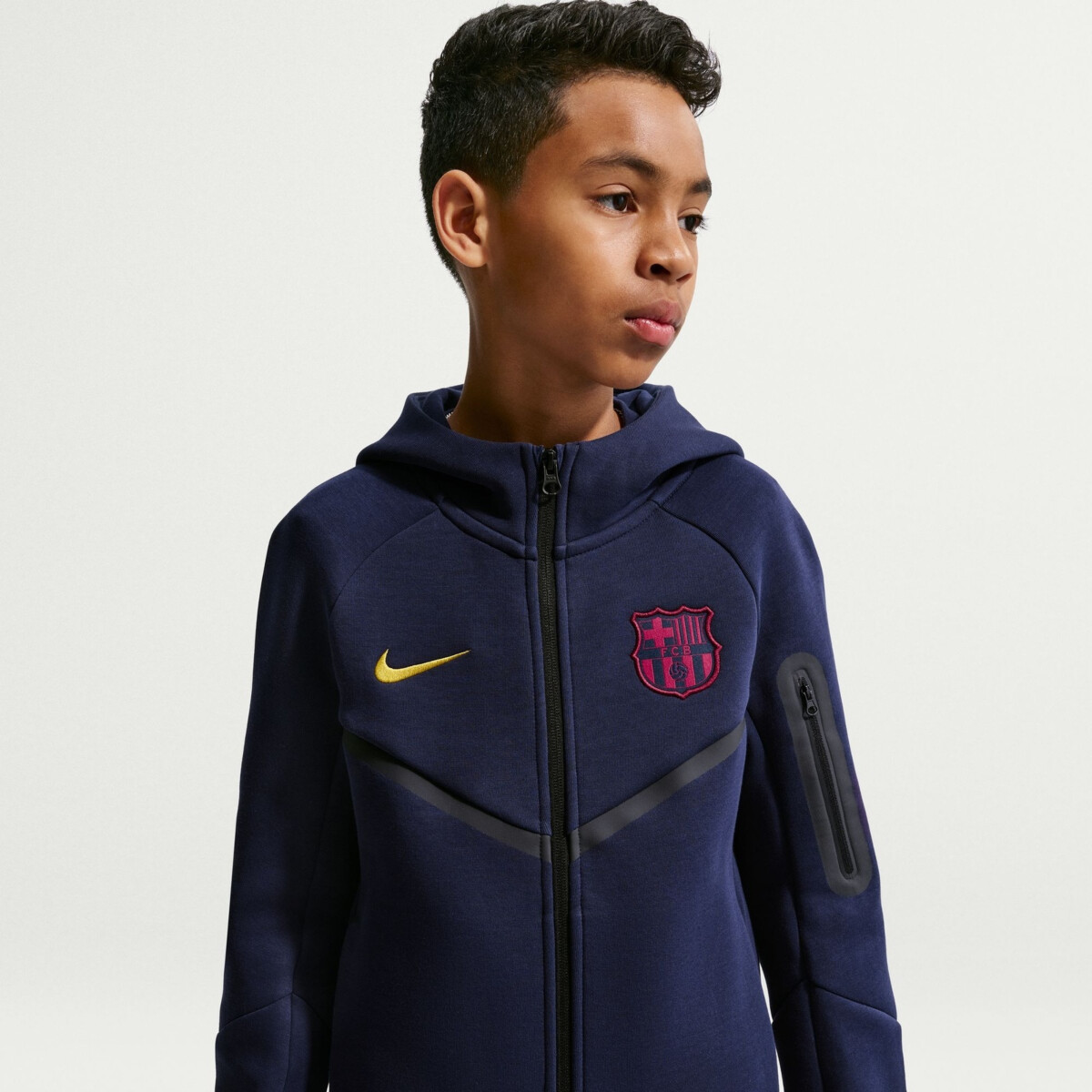 NIKE FC BARCELONA TECH FLEECE FOOTBALL FULL-ZIP HOODIE | Hoodies