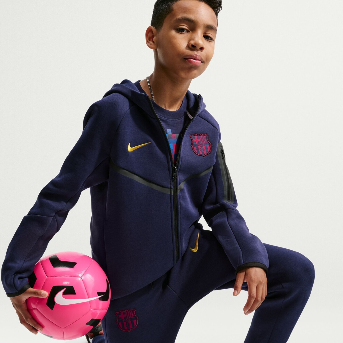 NIKE FC BARCELONA TECH FLEECE FOOTBALL FULL-ZIP HOODIE | Hoodies