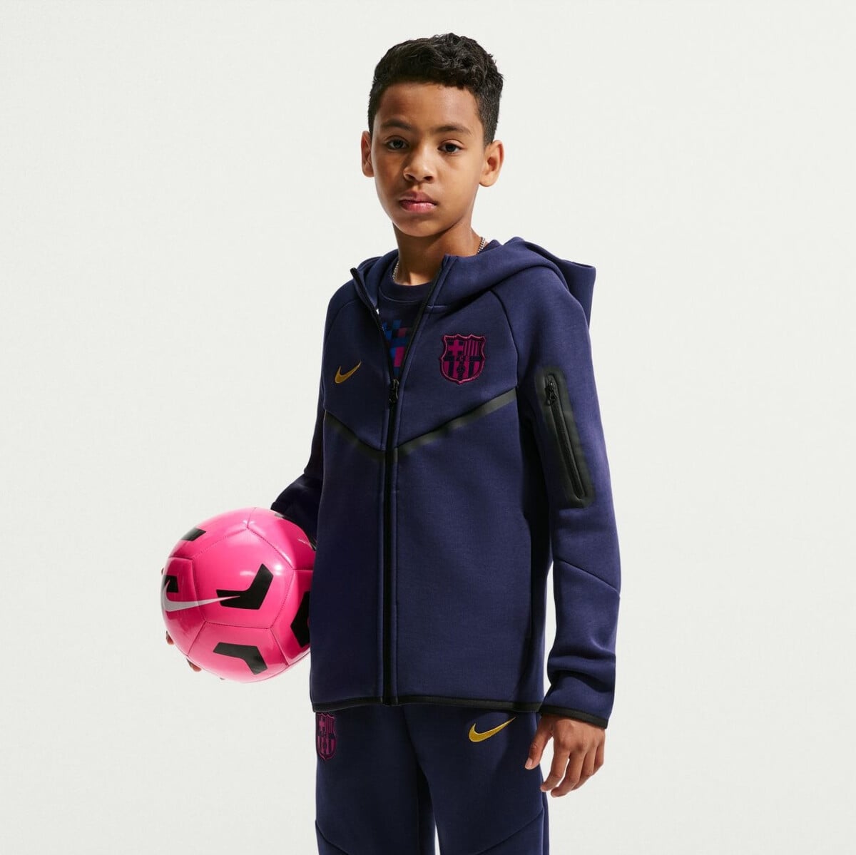 NIKE FC BARCELONA TECH FLEECE FOOTBALL FULL-ZIP HOODIE | Hoodies