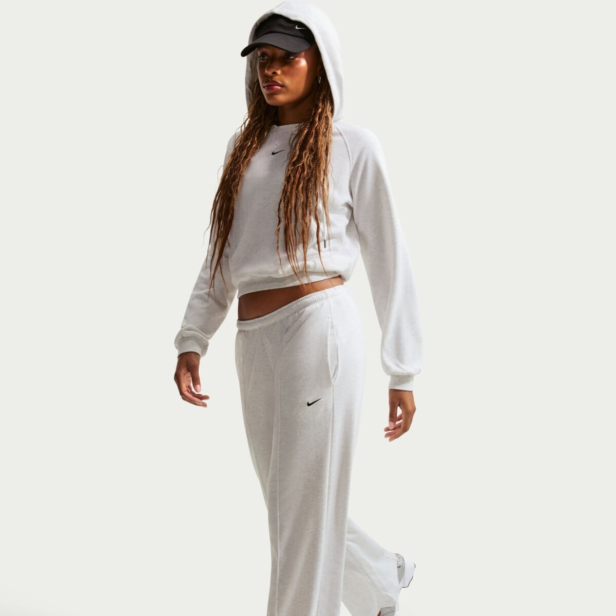 NIKE SPORTSWEAR CHILL TERRY MID RISE FRENCH TERRY OPEN-HEM PANTS