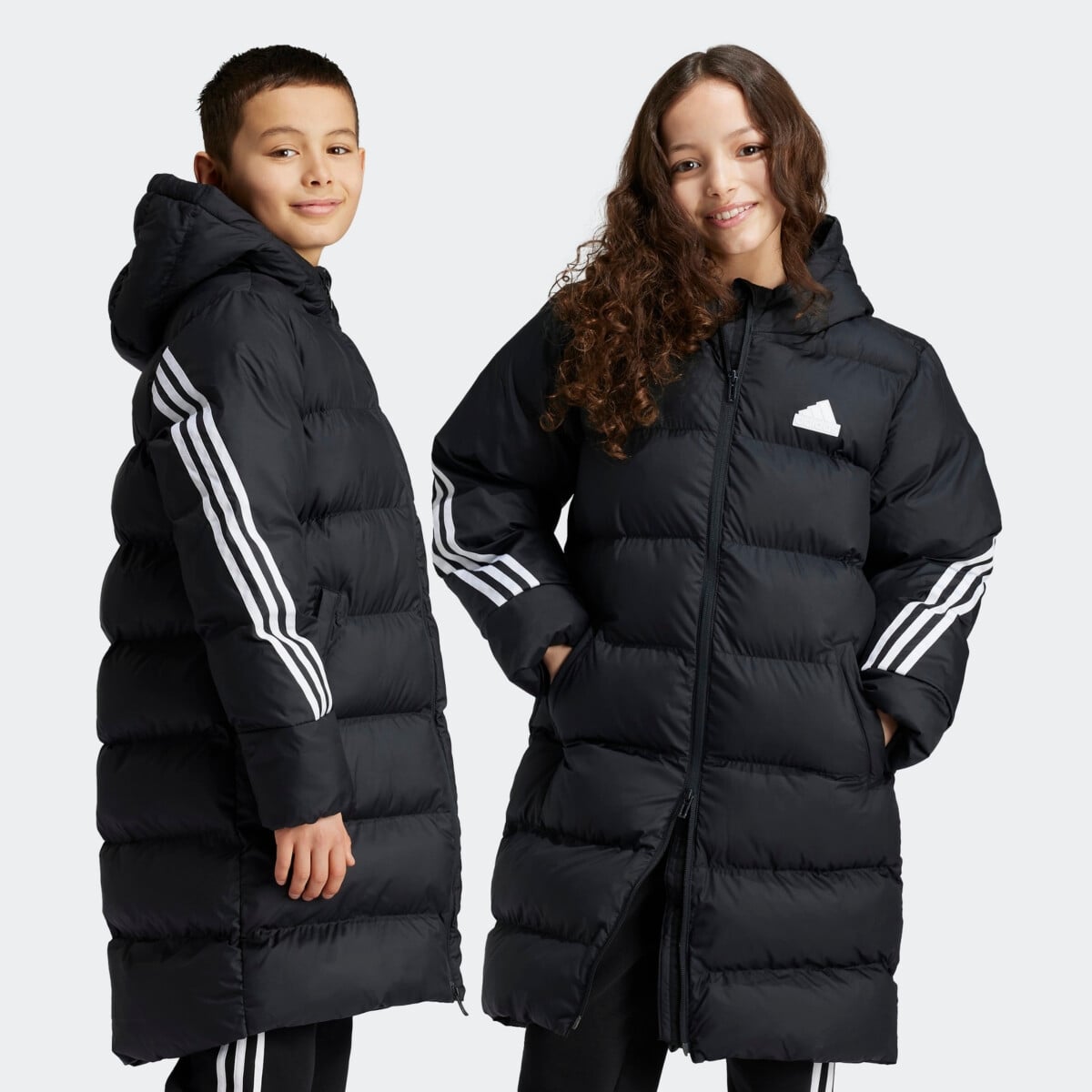 chaisystyle Kids Long Down Coat 140 新品 ADIDAS KIDS' FUTURE ICONS LONG PADDED JACKET | Jackets and Parkas