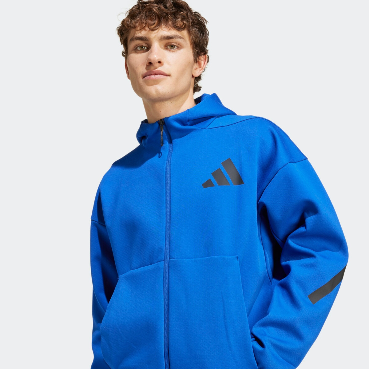 ADIDAS MEN'S NEW ADIDAS MEN'S Z.N.E. FULL-ZIP HOODED TRACK JACKET