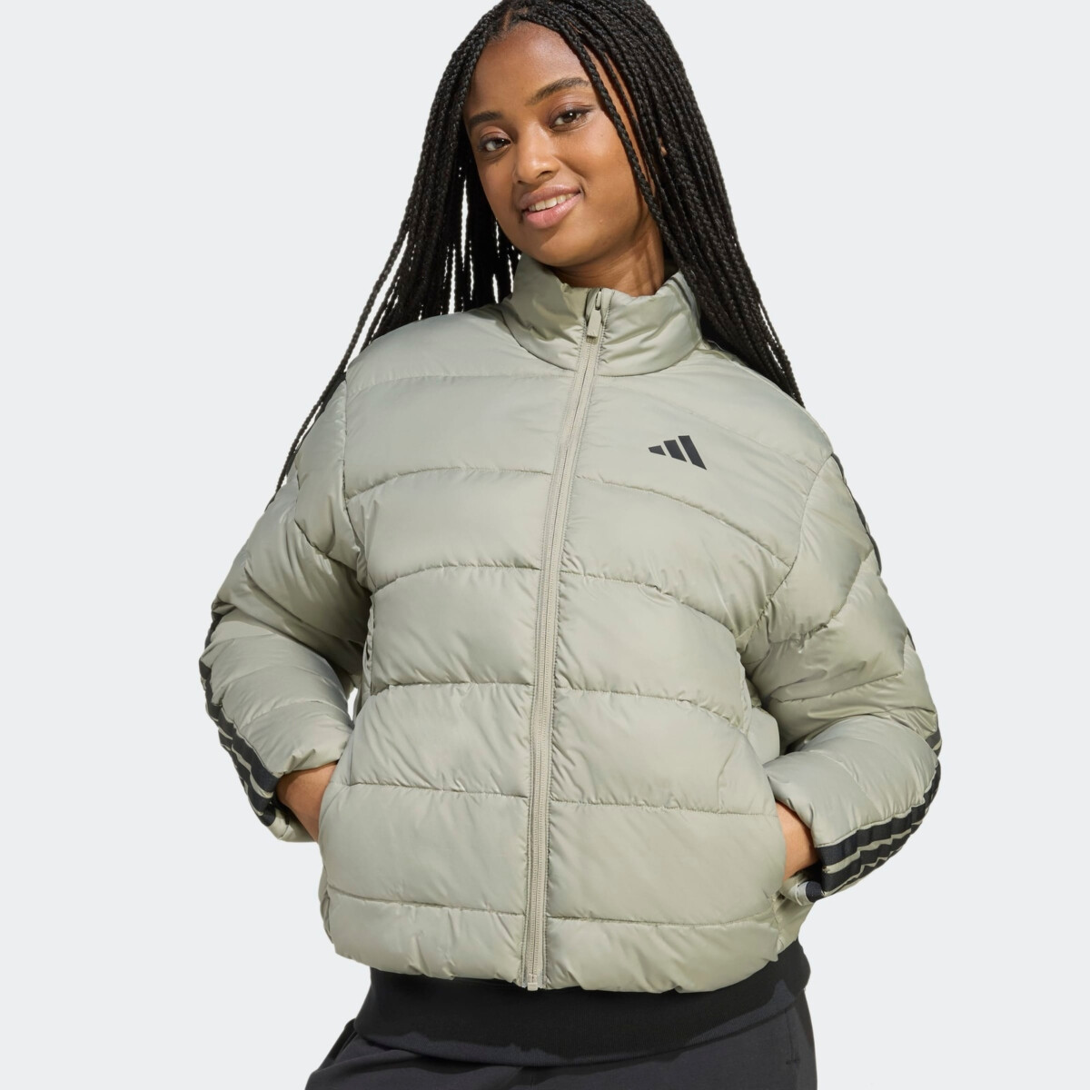 adidas Adicolor Cropped Synthetic Down Puffer - Black | adidas 