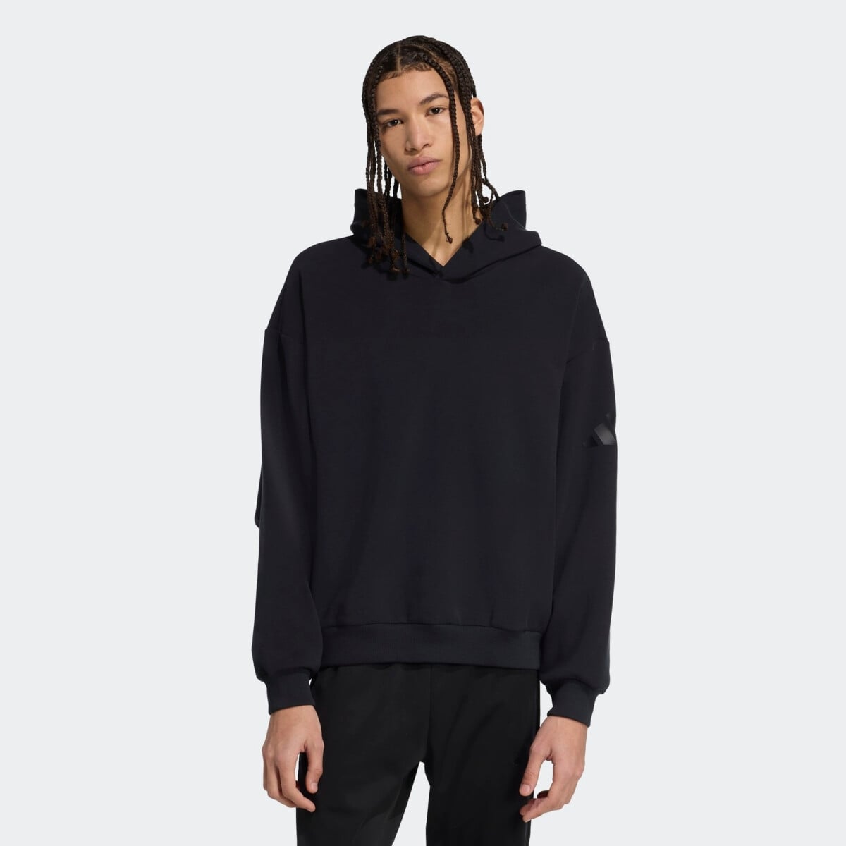 Deals Adidas Adidas Originals Sport Luxe Fleece Hoodie NEW ADIDAS MEN'S ORIGINALS SPORT LUXE MIX HOODIE WARM FLEECE PULLOVER HOODY  L