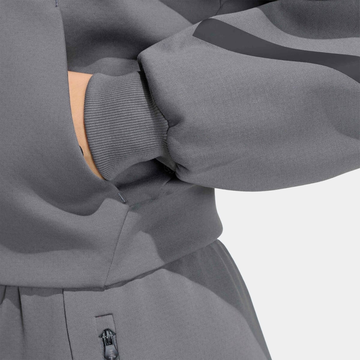 ADIDAS Z.N.E. CROPPED FULL ZIP SWEATSHIRT | Hoodies and