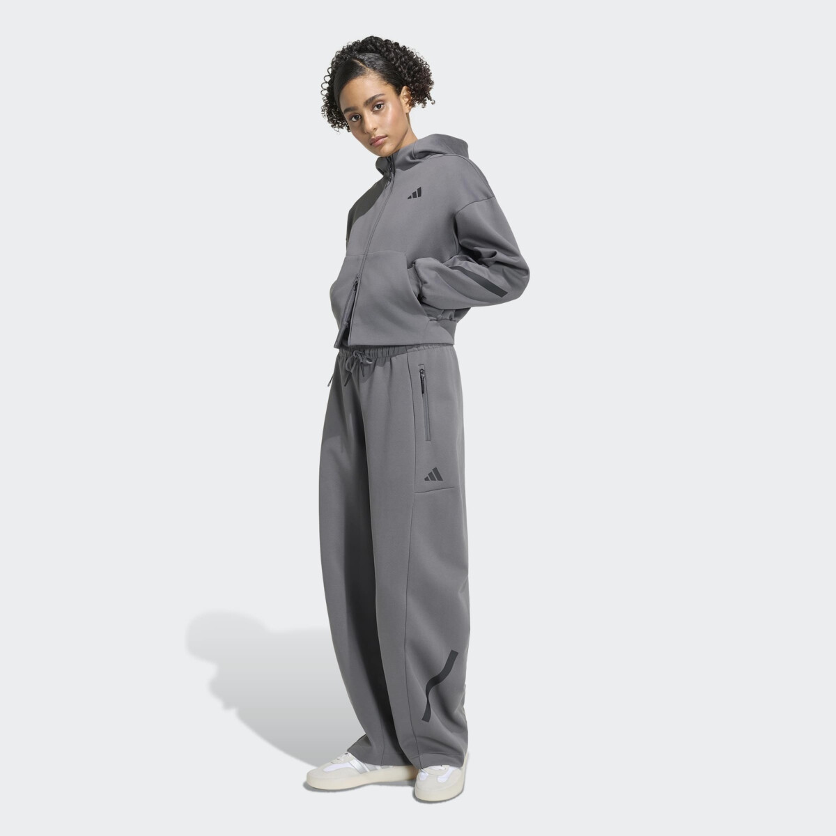 ADIDAS Z.N.E. CROPPED FULL ZIP SWEATSHIRT | Hoodies and