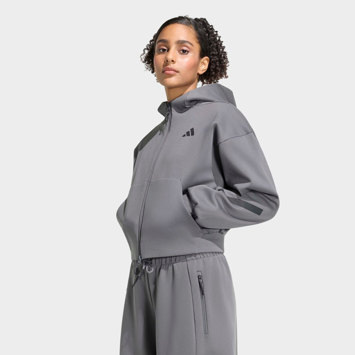ADIDAS Z.N.E. CROPPED FULL ZIP SWEATSHIRT | Hoodies and