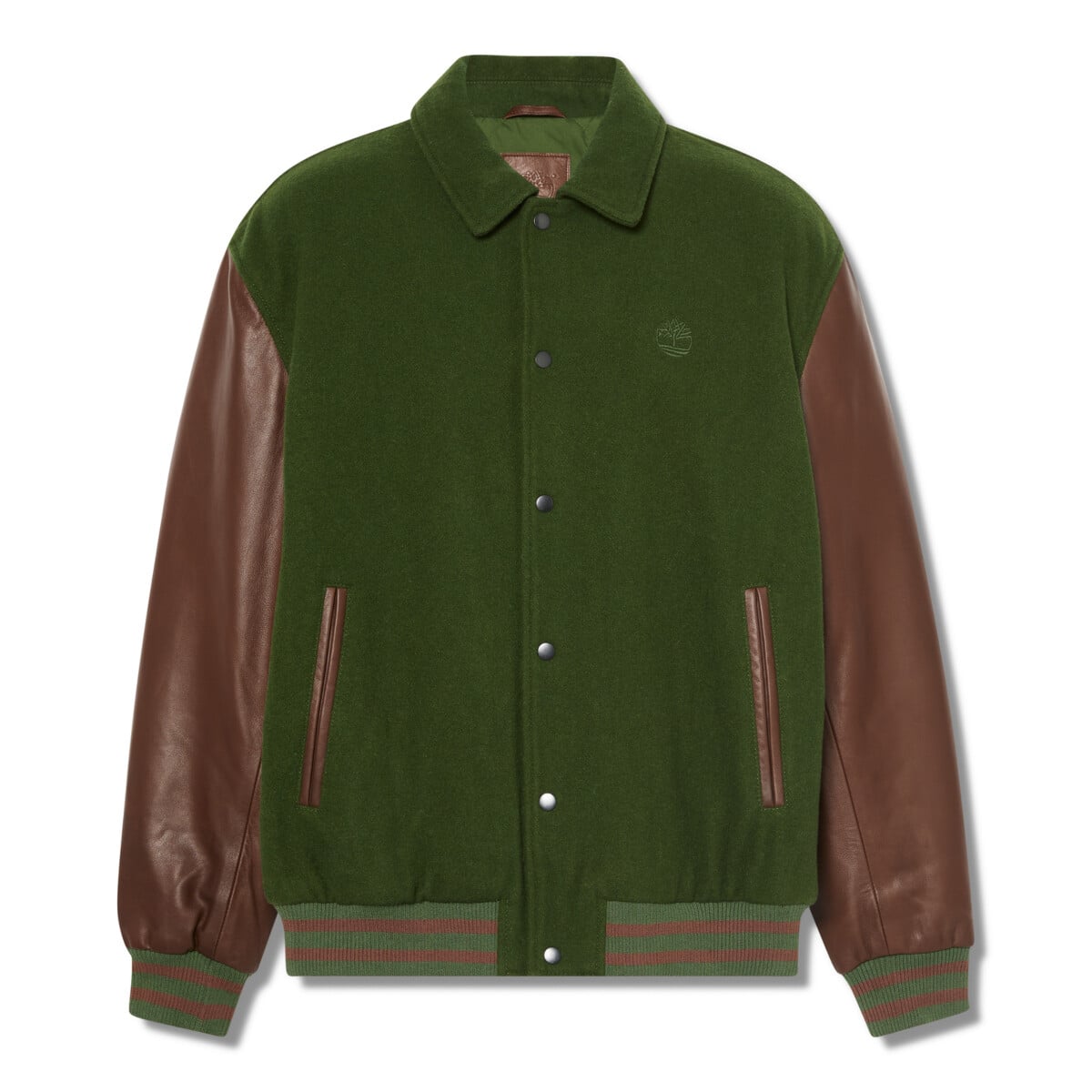 TIMBERLAND MEN'S LETTERMAN LEATHER JACKET | Jackets and Parkas