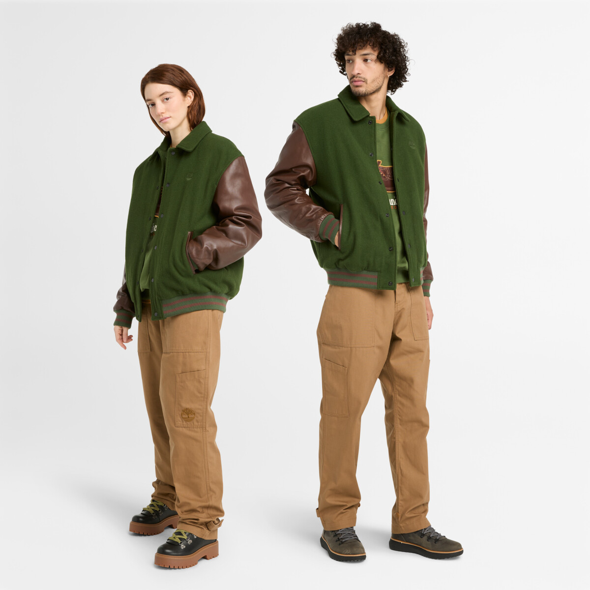 TIMBERLAND MEN'S LETTERMAN LEATHER JACKET | Jackets and Parkas