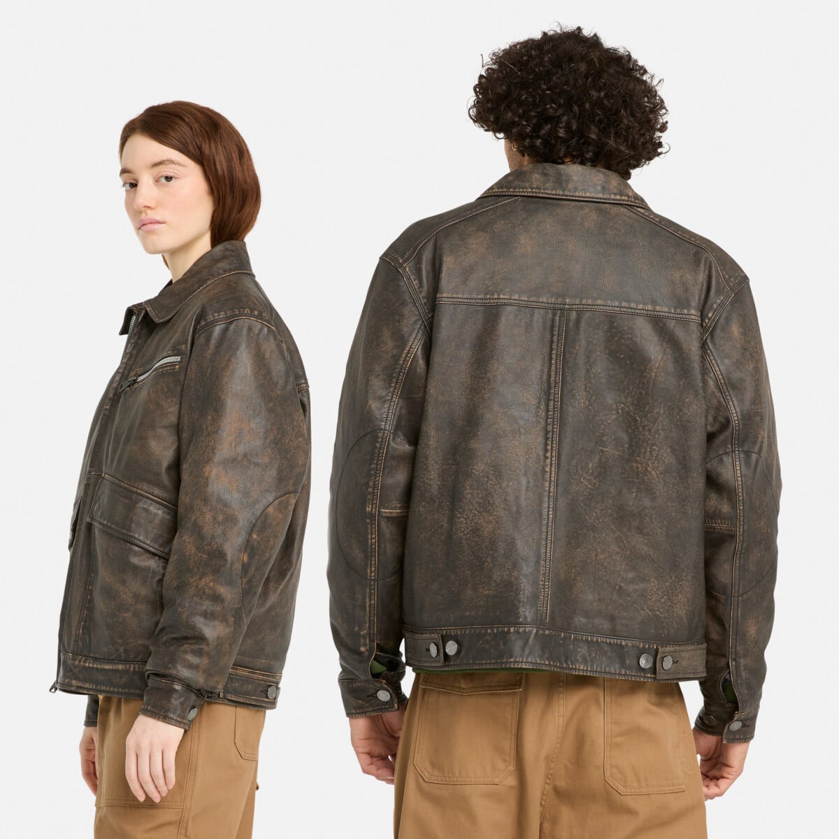 TIMBERLAND MEN'S STRAFFORD LEATHER JACKET | Jackets and Parkas