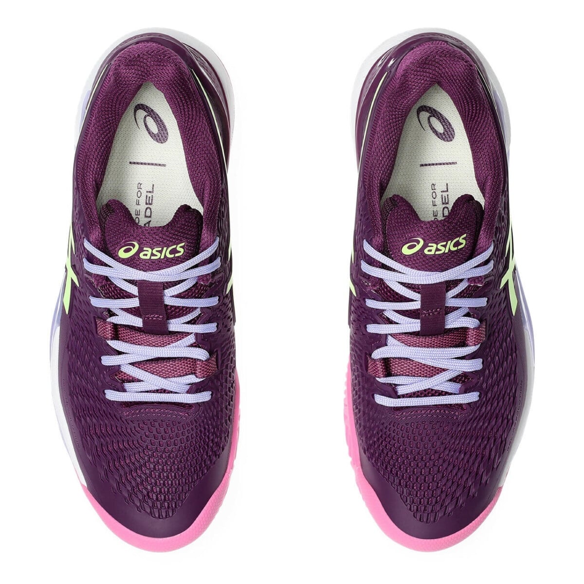 ASICS テニススコート ダークパープル×ピンク ASICS WOMEN'S GEL-RESOLUTION 9 PADEL SHOES | Padel Trainers