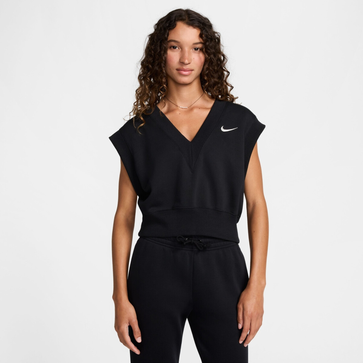 0106 NIKE SPORTSWEAR PHOENIX FLEECE WOMEN'S LOOSE V-NECK SLEEVELESS