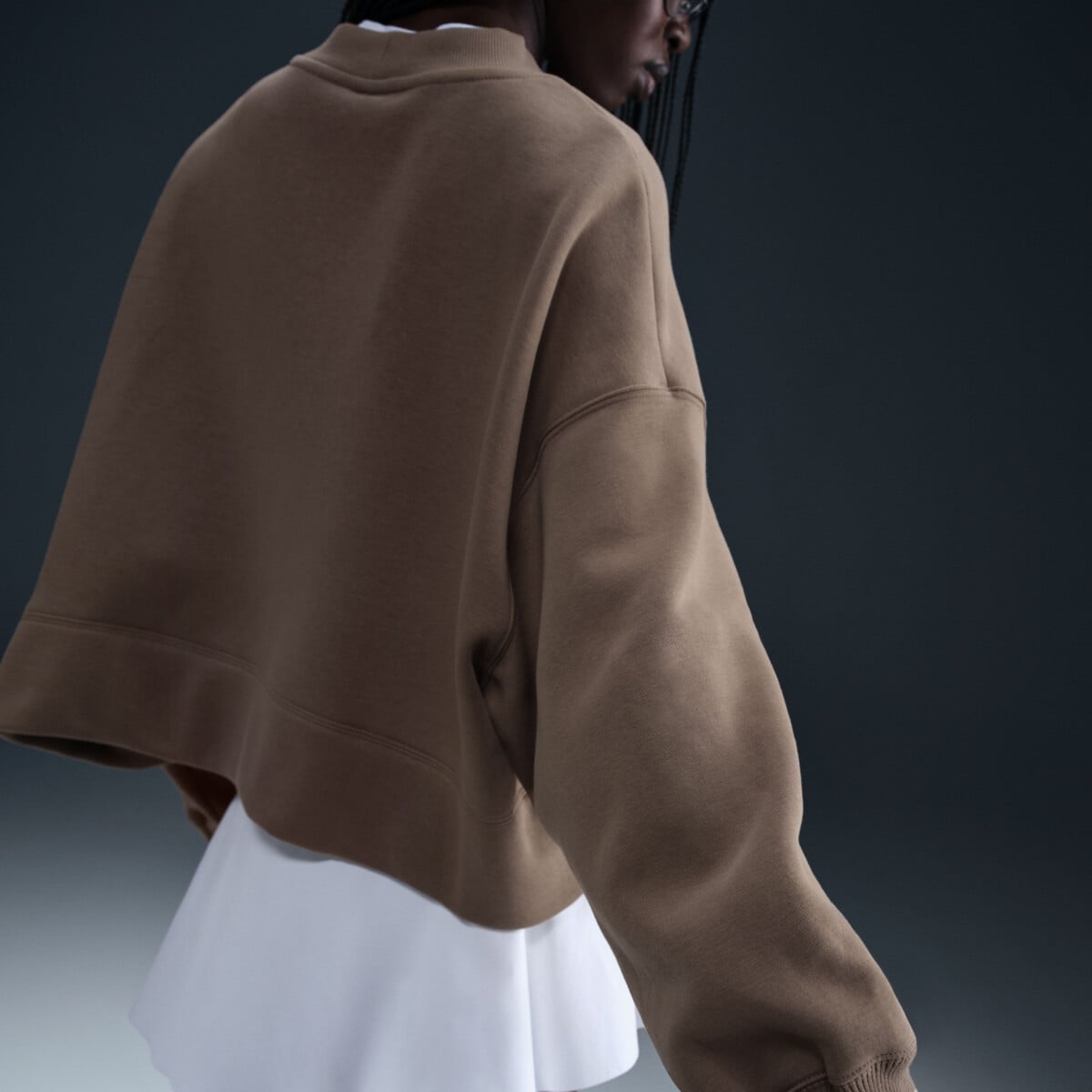 NIKE SPORTSWEAR PHOENIX FLEECE OVER-OVERSIZED GRAPHIC CARDIGAN