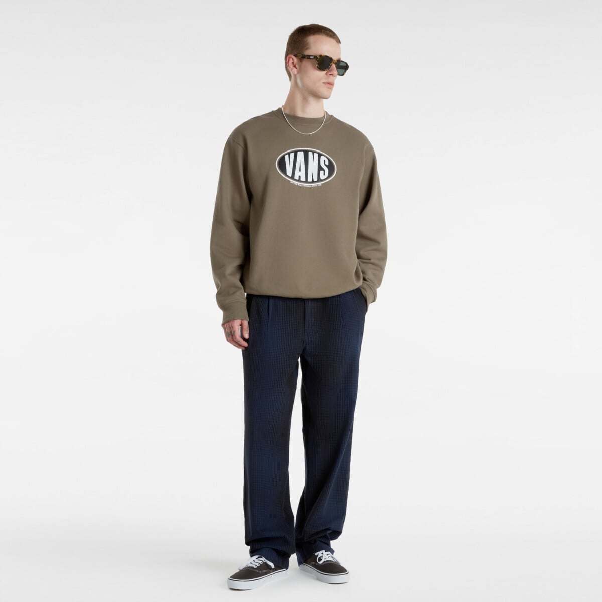 VANS MEN'S AUTHENTIC CHINO LOOSE TAPERED PLAID PANTS | Pants
