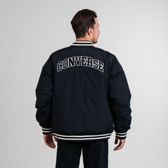 CONVERSE MEN'S VARSITY GRAPHIC BOMBER JACKET | Jackets and