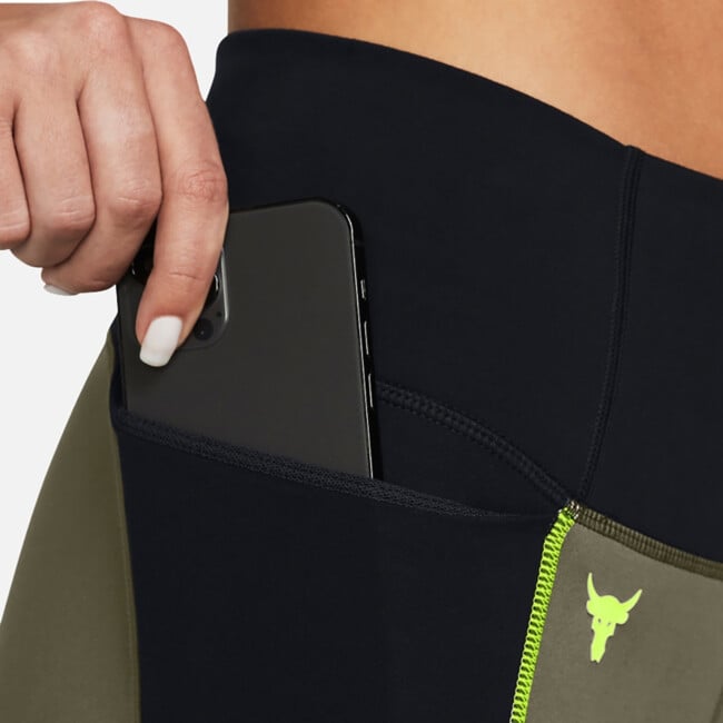 UNDER ARMOUR WOMEN'S PROJECT ROCK LG COLORBLOCK ANKLE LEGGINGS