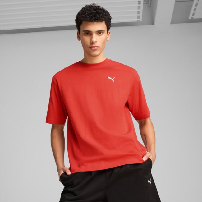 PUMA MEN'S WARDROBE ESSENTIALS BOXY T-SHIRT | Tops and Shirts