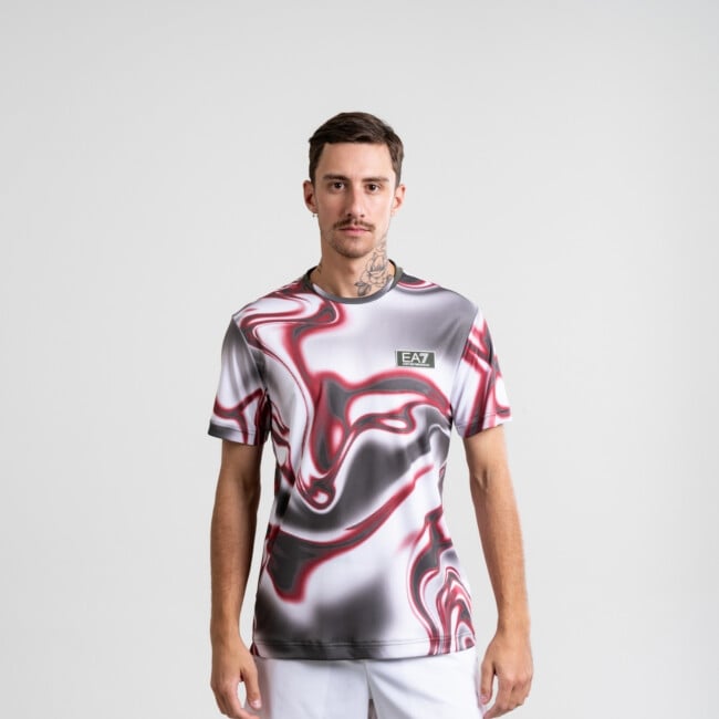 EA7 MEN'S VENTUS7 TENNIS PRO GRAPHIC T-SHIRT | Tops and Shirts