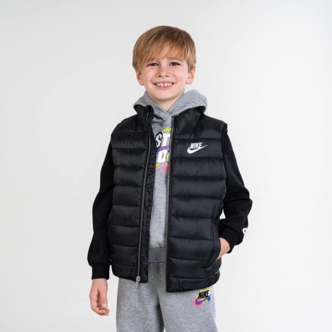 nike puffer vest with hood