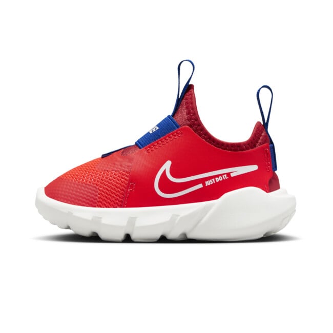 red nike slip on