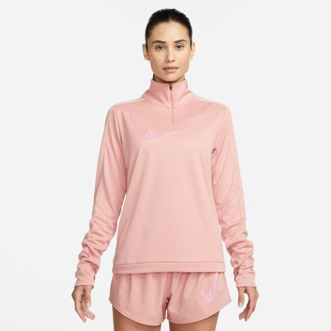 pink nike half zip top