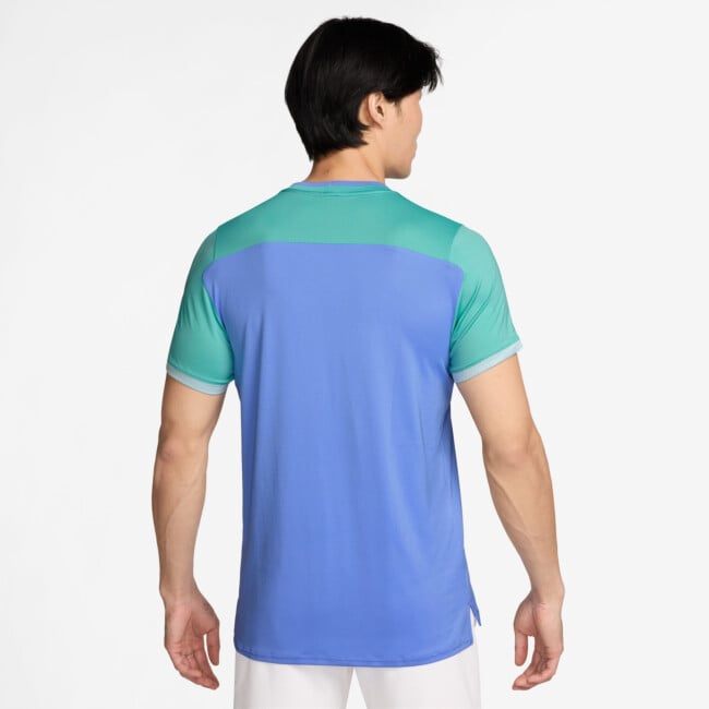 nike men's court dry colorblock short sleeve tennis top