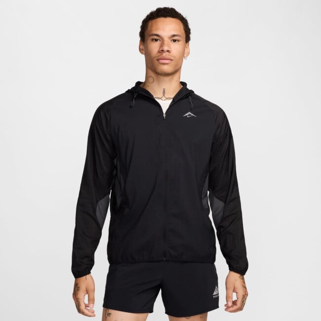 mens nike running jacket black