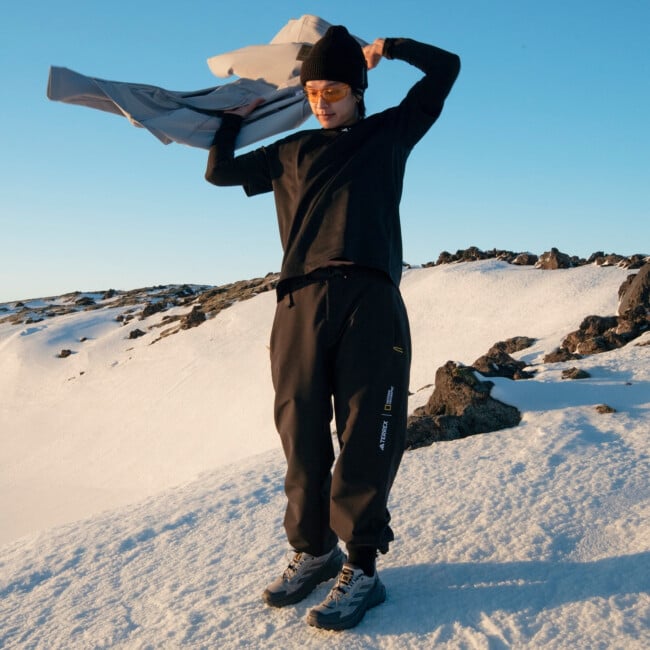 ADIDAS MEN'S NATIONAL GEOGRAPHIC SOFTSHELL TRACKSUIT BOTTOMS