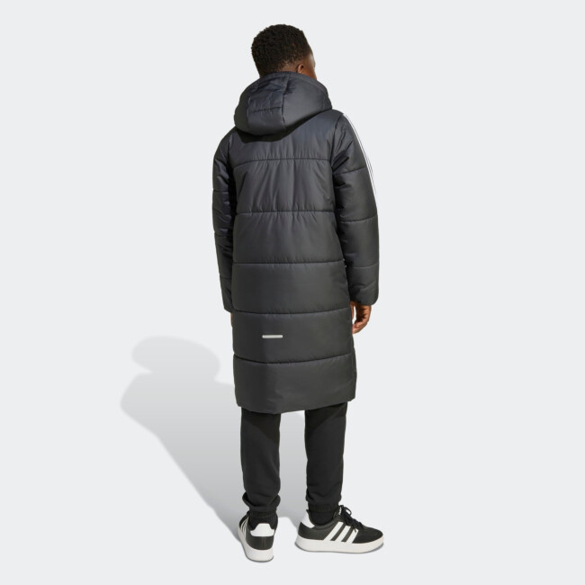 値下げ【新品】adidas Tech Long Jacketロングジャケット L adidas originals Long Jacket Back logo mid-length hooded down