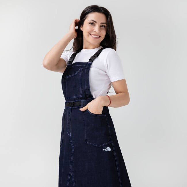 THE NORTH FACE WOMEN'S DENIM OVERALLS DRESS | Skirts and