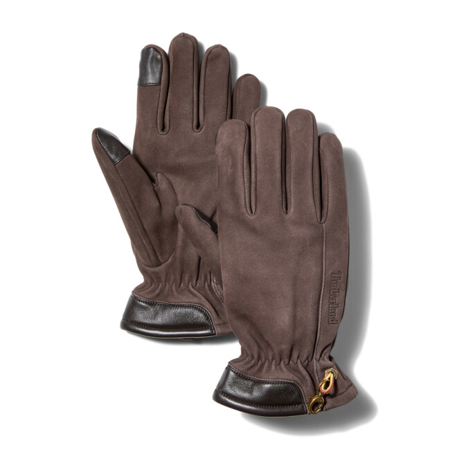 TIMBERLAND MEN'S WINTER HILL NUBUCK GLOVES WITH TECH TIPS | Gloves
