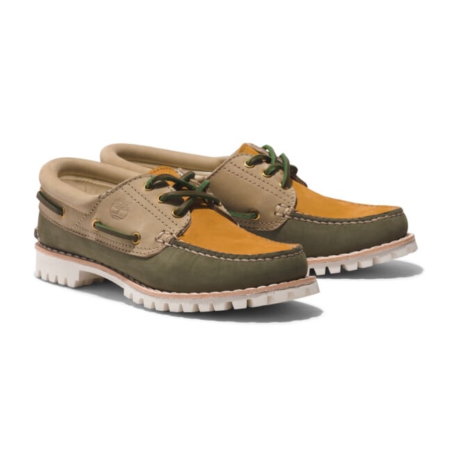 Women's Noreen 3-Eye Lug Handsewn Boat Shoes - Beige