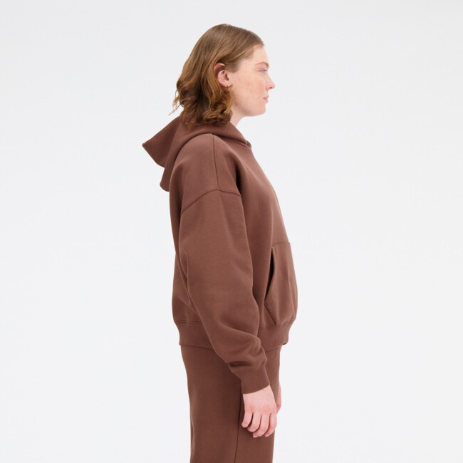 NEW BALANCE WOMEN'S LINEAR HERITAGE BRUSHED BACK FLEECE HOODIE