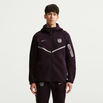 NIKE FC BARCELONA TECH WINDRUNNER FOOTBALL FULL-ZIP JACKET WITH