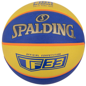 Spalding LNB TF-150 Basket Taille 6 – Ballon Caoutchouc Extérieur Bleu/Rouge, Excellente Adhérence & Durabilité