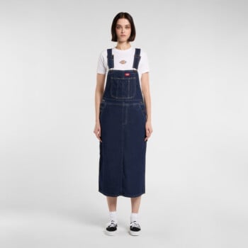 dark blue overall dress OVERALL DENIM DRESS main image 1