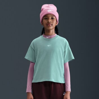 teal and pink nike shirt