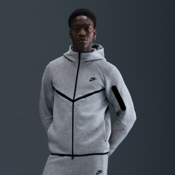 nike fleece drawstring hooded jacket