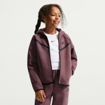 nike fleece drawstring hooded jacket