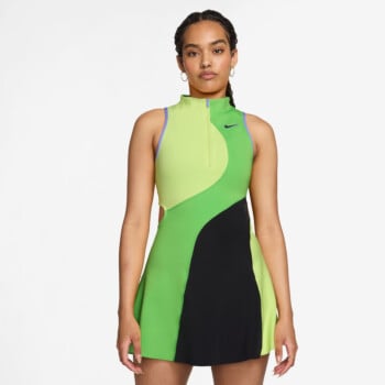 green emerald velvet dress NikeCourt Dri-FIT Advantage Women's Printed Tennis Dress main image 1