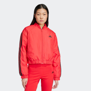 ジャケット ADIDAS WOMEN'S ESSENTIALS 3-STRIPES INSULATED CROP BOMBER JACKET