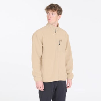 AURALEE × TDS Fleece Quarter Zip Jacket AURALEE zipped jacket - Brown