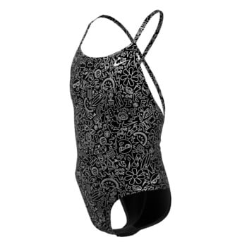 NIKE GIRLS HYDRASTRONG CHARMS LACE UP BACK ONE PIECE SWIMSUIT