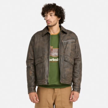 TIMBERLAND MEN'S STRAFFORD LEATHER JACKET | Jackets and Parkas